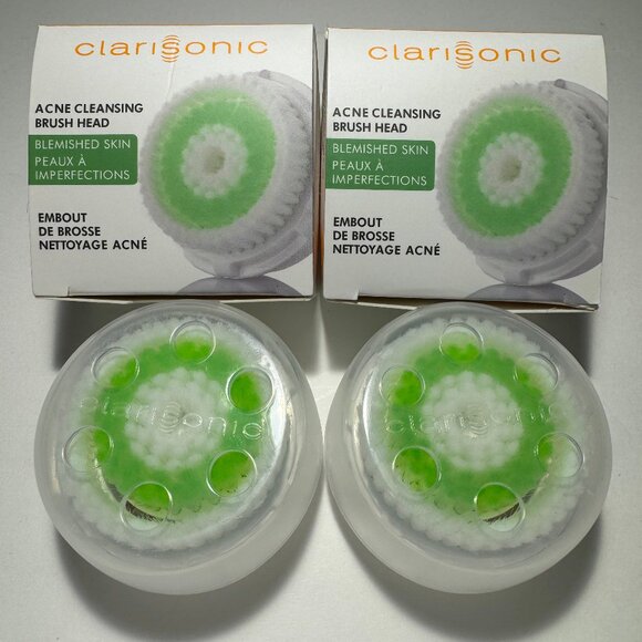 Clarisonic Acne Cleanse Facial Cleansing Brush Head Replacement 2 PACK - Picture 2 of 3